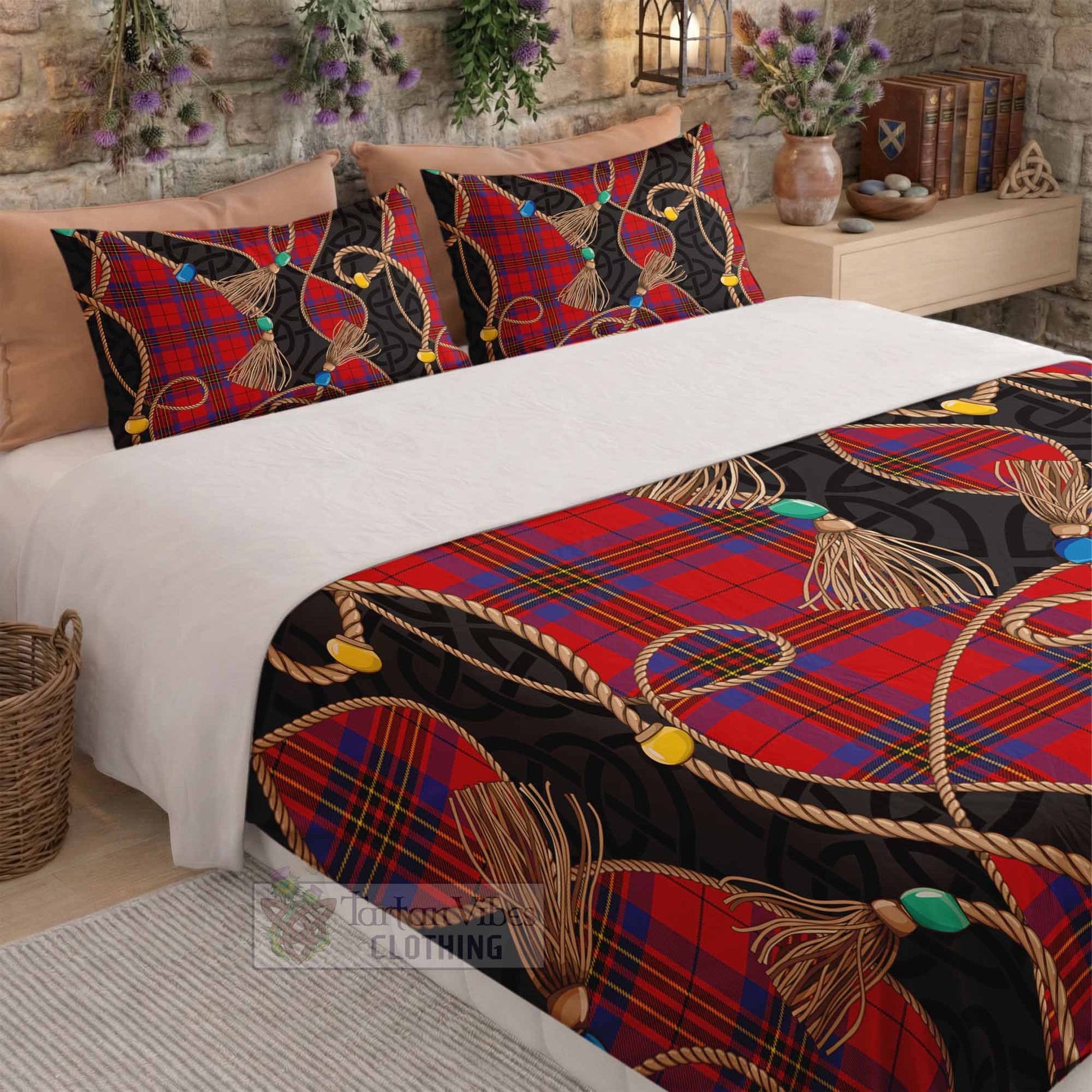 Leslie Scottish Tartan Twisted Ropes Stylized Bedding Set - Tartan Vibes Clothing