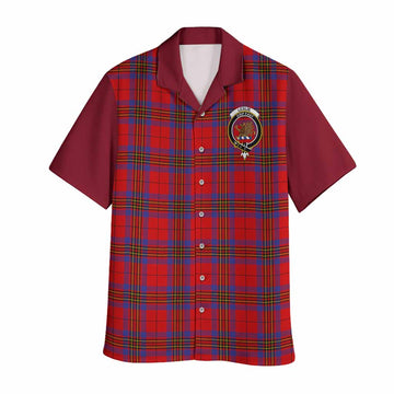 Leslie Tartan Accent Hawaiian Shirt with Family Crest