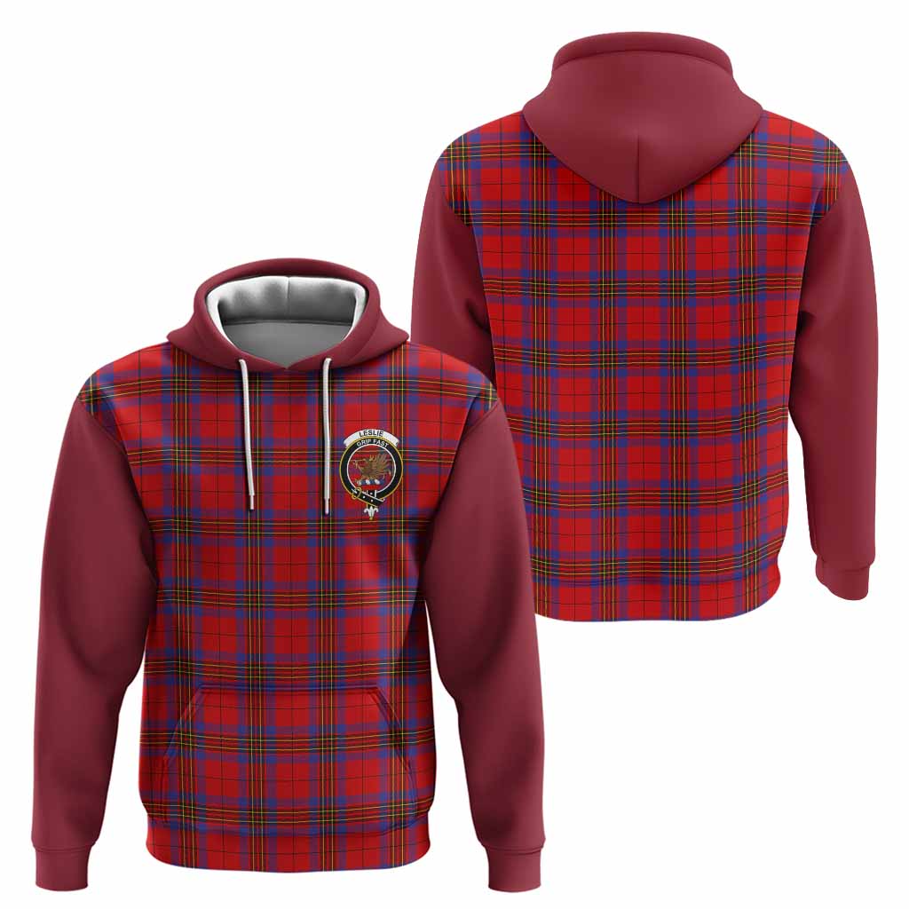 Leslie Tartan Accent Hoodie with Family Crest
