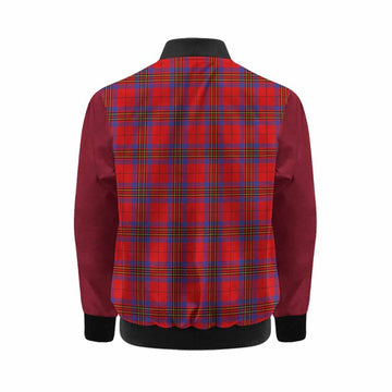 Leslie Tartan Accent Kid Bomber Jacket with Family Crest