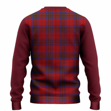 Leslie Tartan Accent Knitted Sweater with Family Crest