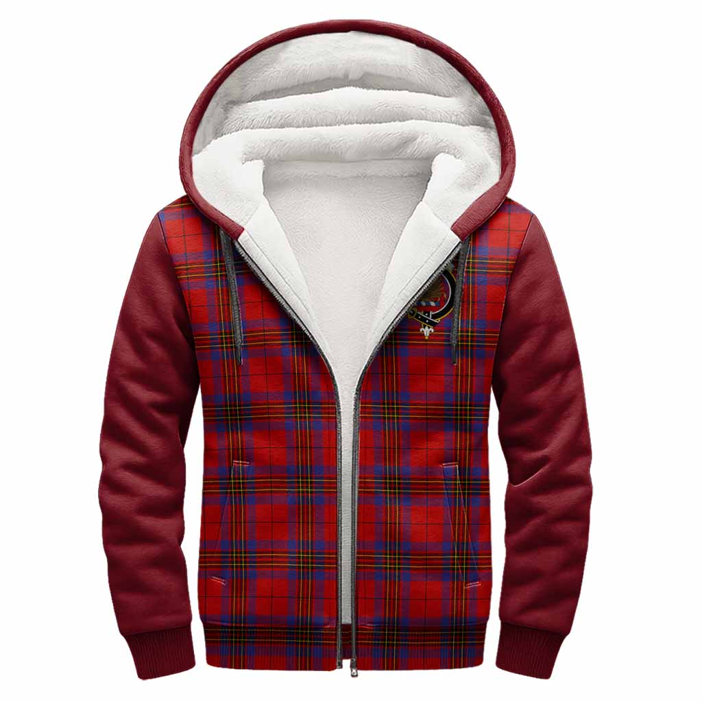 Leslie Tartan Accent Sherpa Hoodie with Family Crest