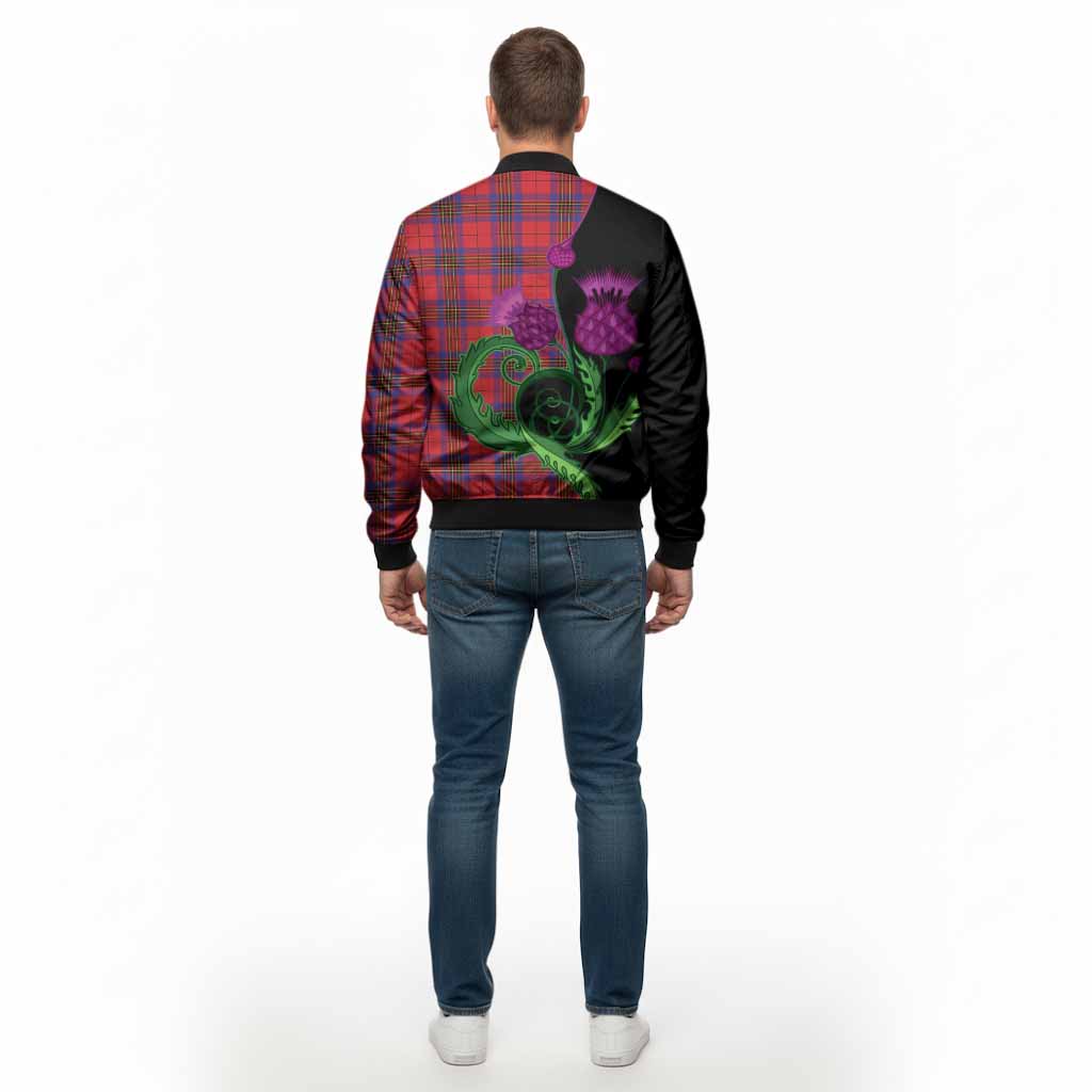 Leslie Tartan Bomber Jacket Traditional Scottish Thistle