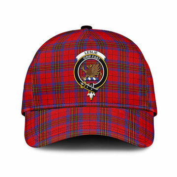 Leslie Tartan Classic Cap with Family Crest