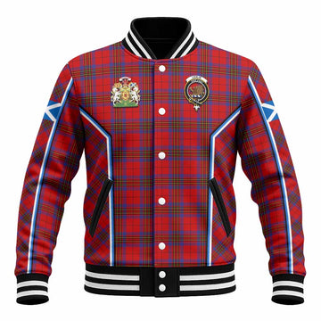 Leslie Tartan Crest Baseball Jacket Scotland Coat of Arm Flag Style - Tartan Vibes Clothing