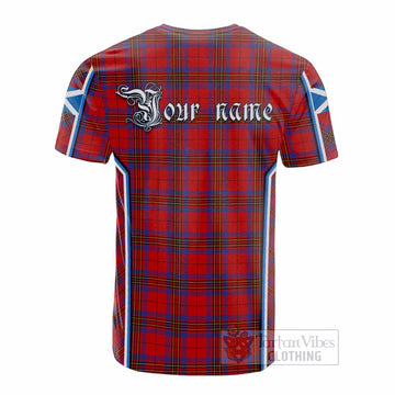 Leslie Tartan Crest Cotton T-shirt Scotland Coat of Arm Flag Style