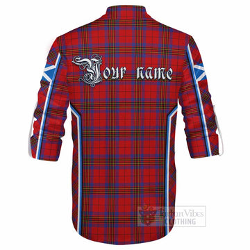 Leslie Tartan Crest Ghillie Kilt Shirt Scotland Coat of Arm Flag Style