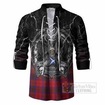 Leslie Tartan Crest Ghillie Shirt Celtic Odin's Raven Legacy
