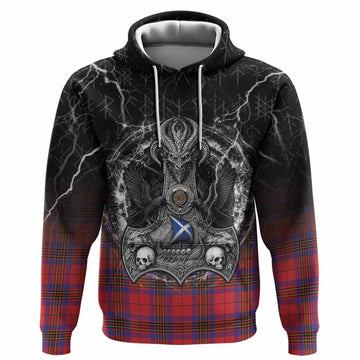 Leslie Tartan Crest Hoodie Celtic Odin's Raven Legacy