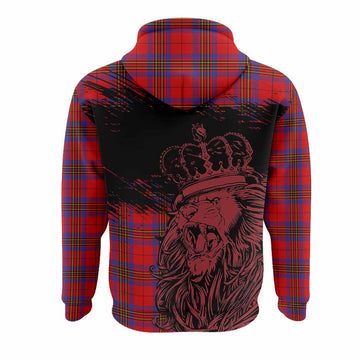 Leslie Tartan Crest Hoodie Crowned Lion Heritage Style