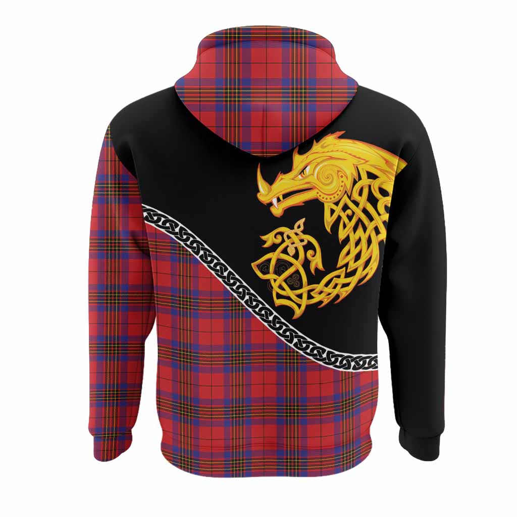 Leslie Tartan Crest Hoodie Legendary Dragon Knot Half Style