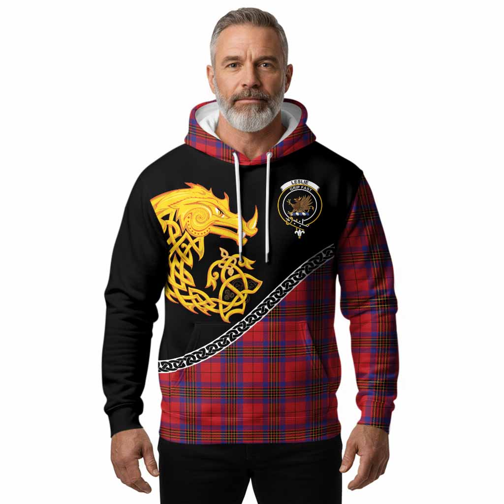 Leslie Tartan Crest Hoodie Legendary Dragon Knot Half Style