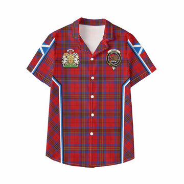 Leslie Tartan Crest Kid Hawaiian Shirt Scotland Coat of Arm Flag Style