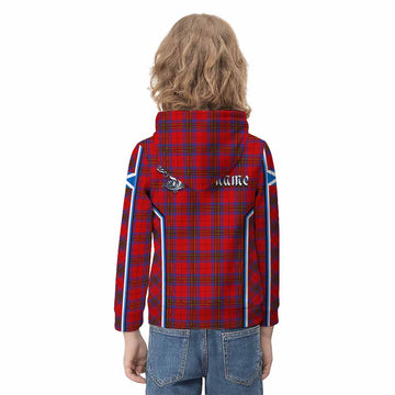 Leslie Tartan Crest Kid Hoodie Scotland Coat of Arm Flag Style
