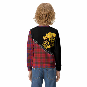 Leslie Tartan Crest Kid Knitted Sweatshirt Legendary Dragon Knot Half Style