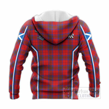 Leslie Tartan Crest Knitted Hoodie Scotland Coat of Arm Flag Style