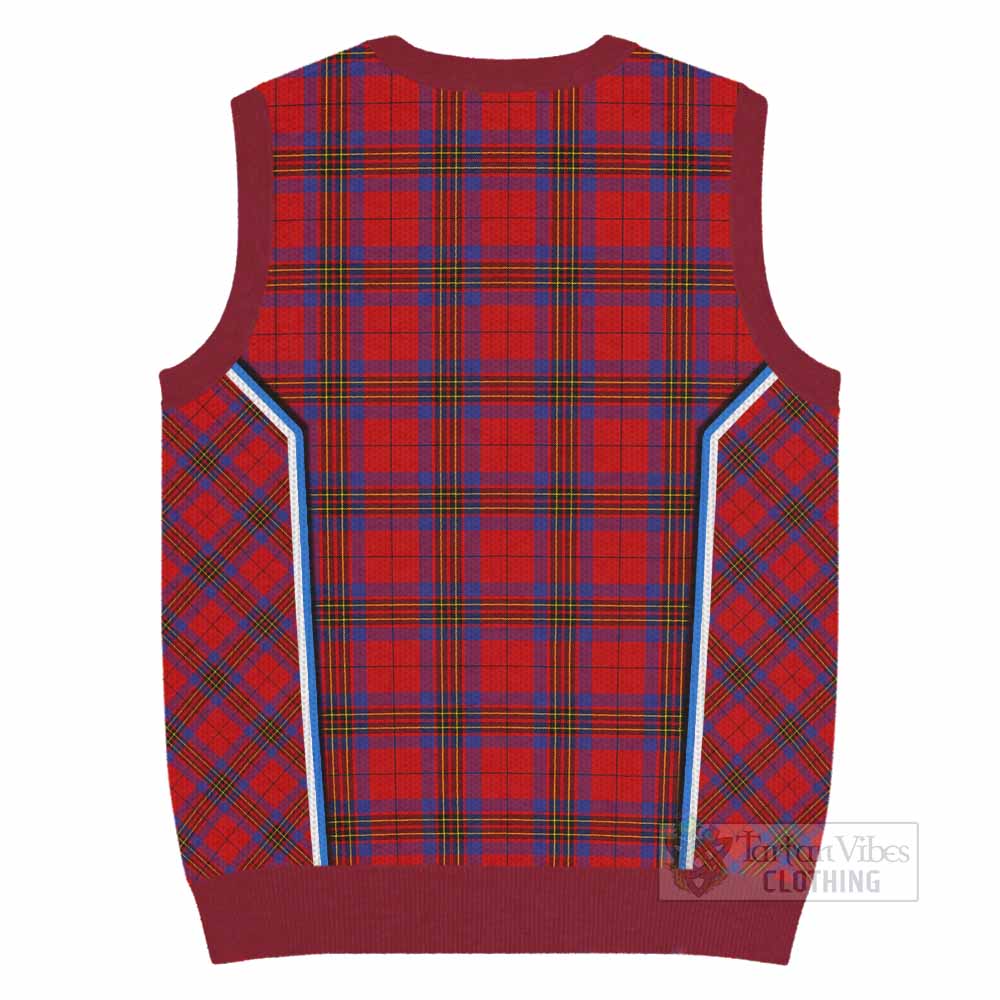 Leslie Tartan Crest Knitted V-Neck Vest Scotland Coat of Arm Flag Style - Tartan Vibes Clothing