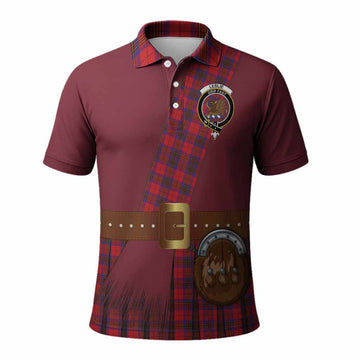 Leslie Tartan Crest Polo Shirt Kilt Costume Style