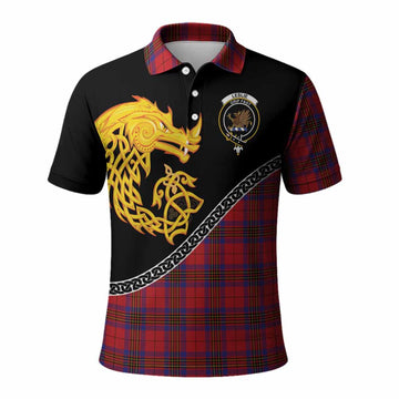 Leslie Tartan Crest Polo Shirt Legendary Dragon Knot Half Style