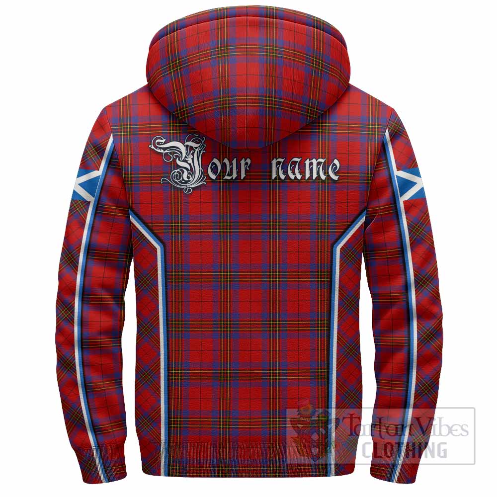 Leslie Tartan Crest Sherpa Hoodie Scotland Coat of Arm Flag Style - Tartan Vibes Clothing
