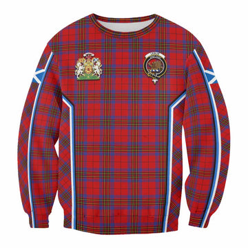 Leslie Tartan Crest Sweatshirt Scotland Coat of Arm Flag Style