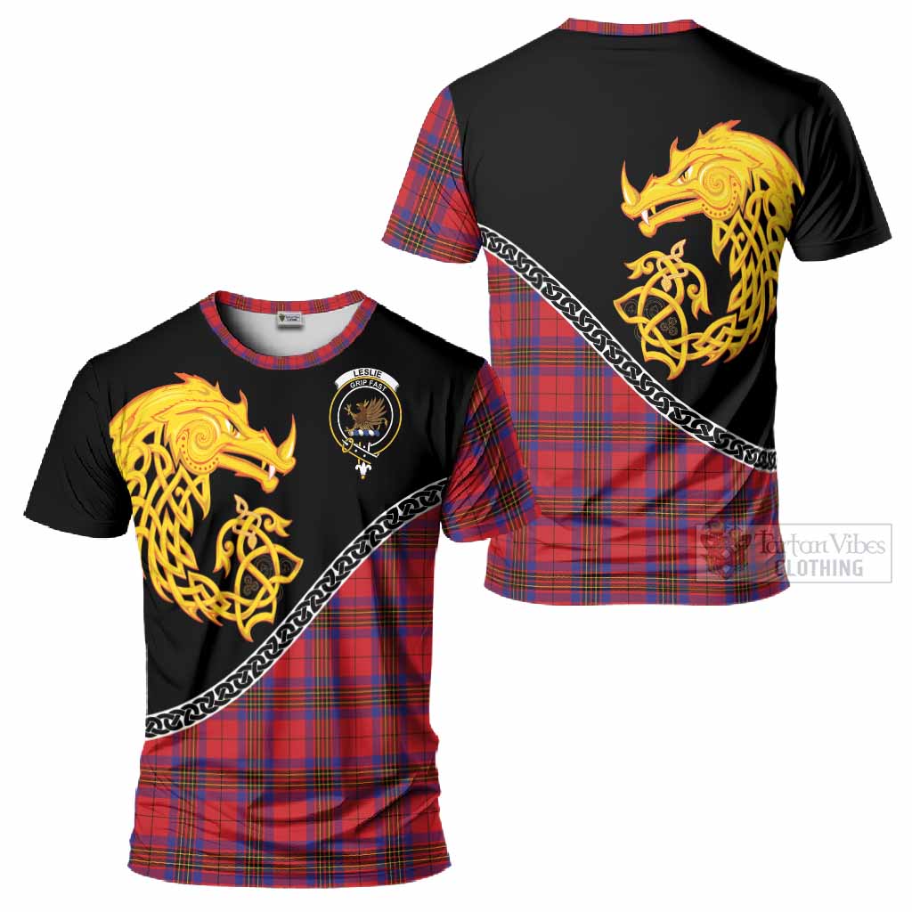 Leslie Tartan Crest T-Shirt Legendary Dragon Knot Half Style