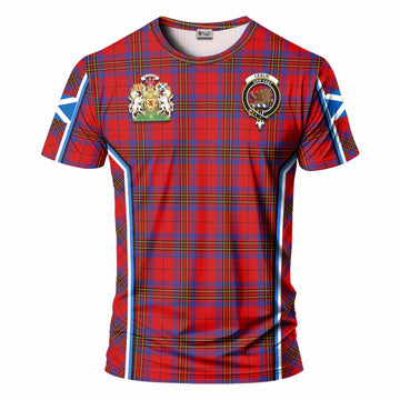 Leslie Tartan Crest T-shirt Scotland Coat of Arm Flag Style - Tartan Vibes Clothing