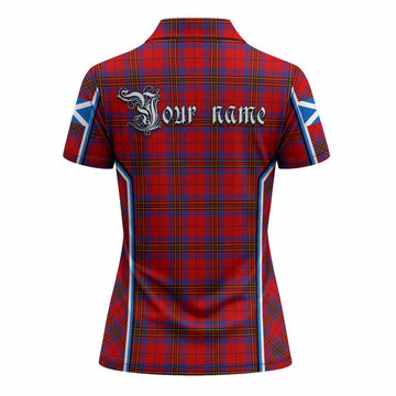 Leslie Tartan Crest Women's Polo Shirt Scotland Coat of Arm Flag Style