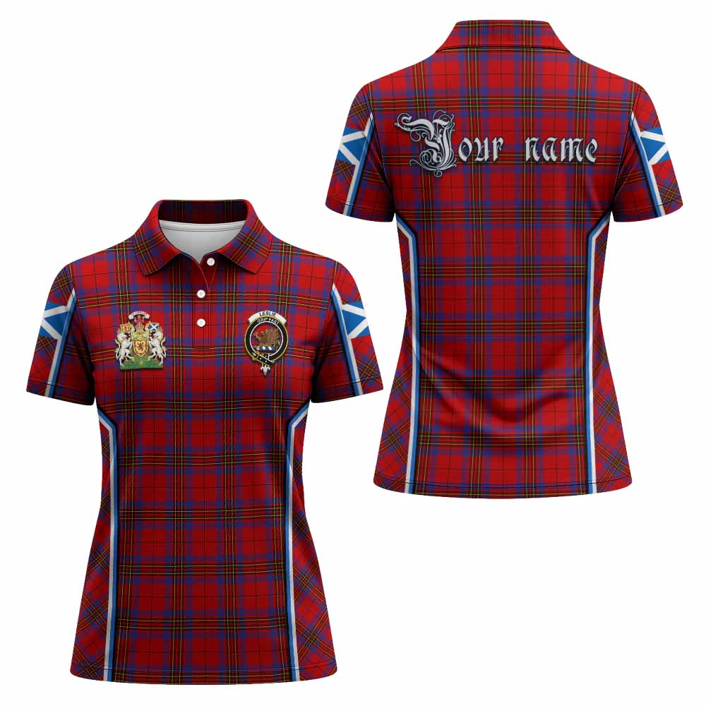 Leslie Tartan Crest Women's Polo Shirt Scotland Coat of Arm Flag Style - Tartan Vibes Clothing
