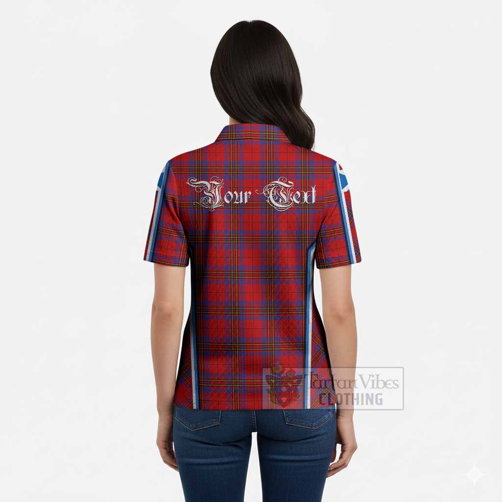 Leslie Tartan Crest Women’s Polo Sweater Top Scotland Coat of Arm Flag Style