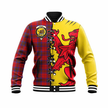 Leslie Tartan Family Crest Baseball Jacket Lion Rampant Honor - Tartan Vibes Clothing