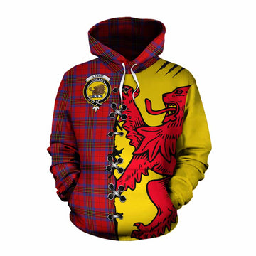 Leslie Tartan Family Crest Cotton Hoodie Lion Rampant Honor - Tartan Vibes Clothing