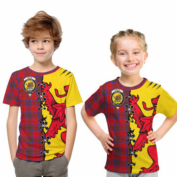 Leslie Tartan Family Crest Kid T-shirt Lion Rampant Honor