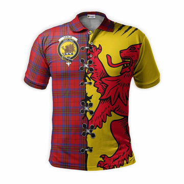 Leslie Tartan Family Crest Polo Shirt Lion Rampant Honor