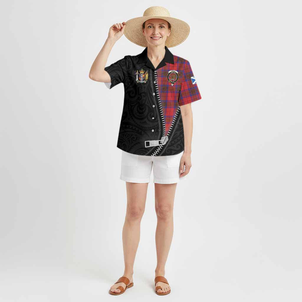 Leslie Tartan Hawaiian Shirt New Zealand Pattern Unique Zipper Stylized