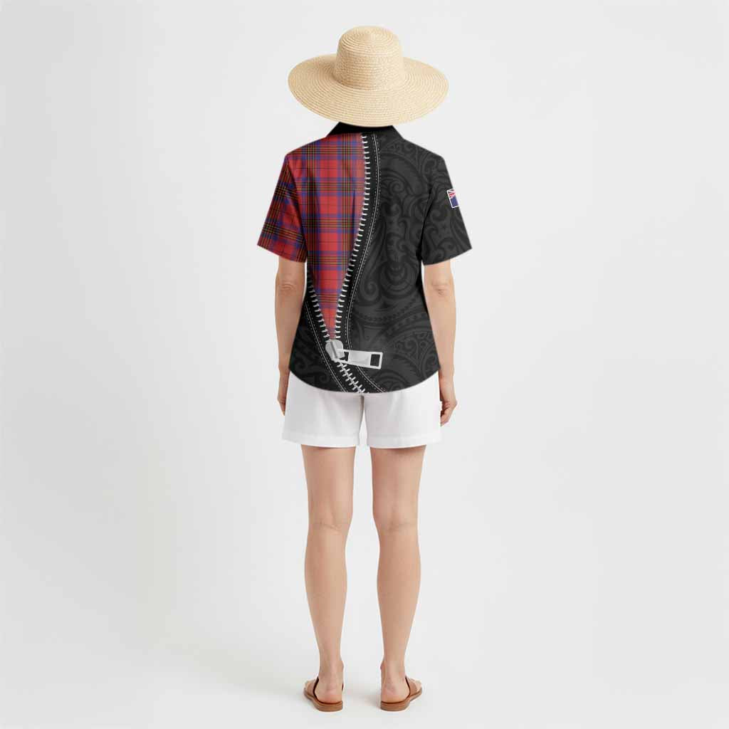 Leslie Tartan Hawaiian Shirt New Zealand Pattern Unique Zipper Stylized