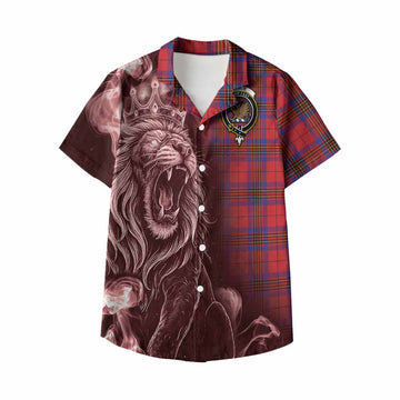 Leslie Tartan Kid Hawaiian Shirt Roaring Lion Heritage
