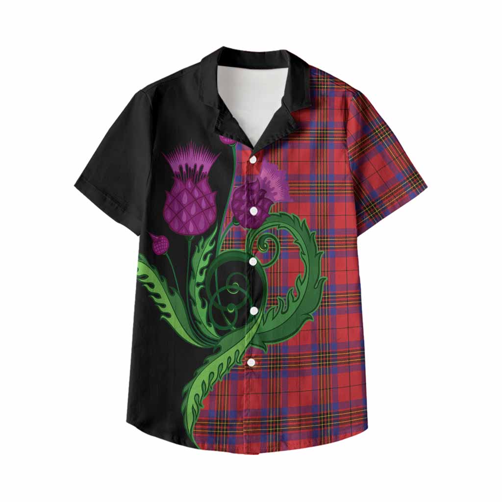 Leslie Tartan Kid Hawaiian Shirt Traditional Scottish Thistle