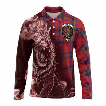 Leslie Tartan Long Sleeve Polo Shirt Roaring Lion Heritage