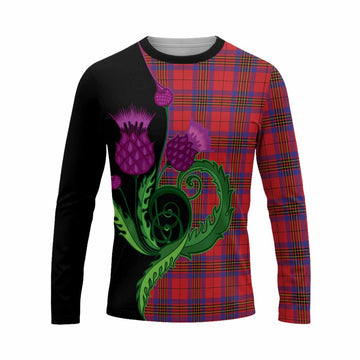Leslie Tartan Long Sleeve T-Shirt Traditional Scottish Thistle