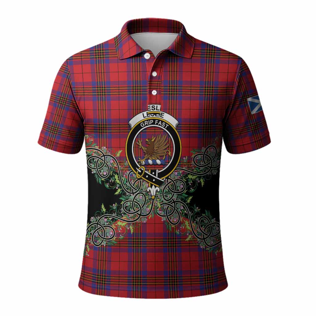 Leslie Tartan Polo Shirt Thistle Scottish Spirit