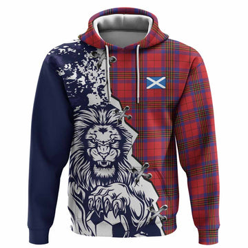 Leslie Tartan Scottish Hoodie Angry Lion With Soccer Ball Style