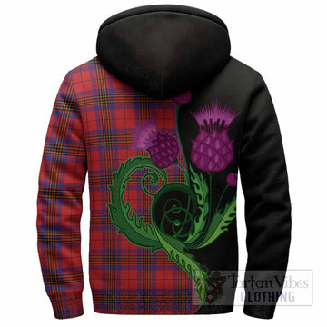 Leslie Tartan Sherpa Hoodie Traditional Scottish Thistle