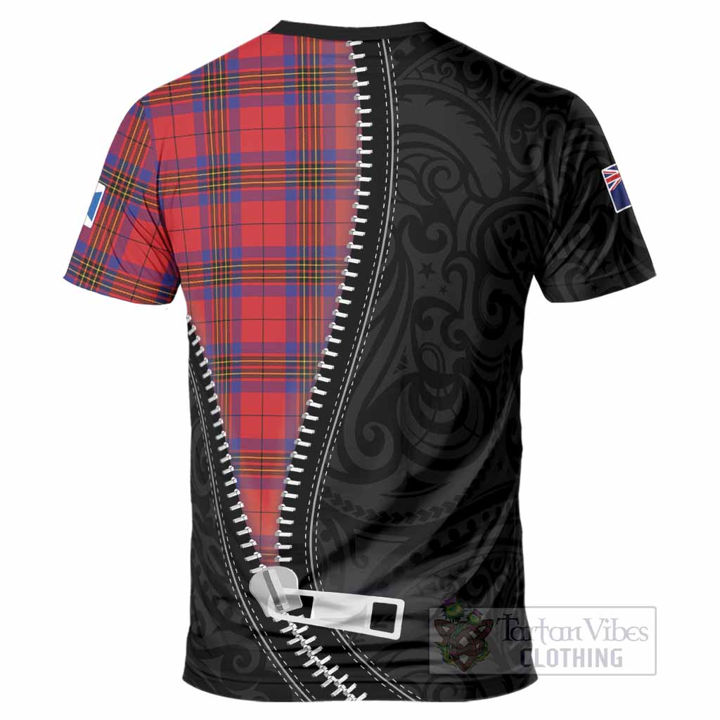 Leslie Tartan T-Shirt New Zealand Pattern Unique Zipper Stylized