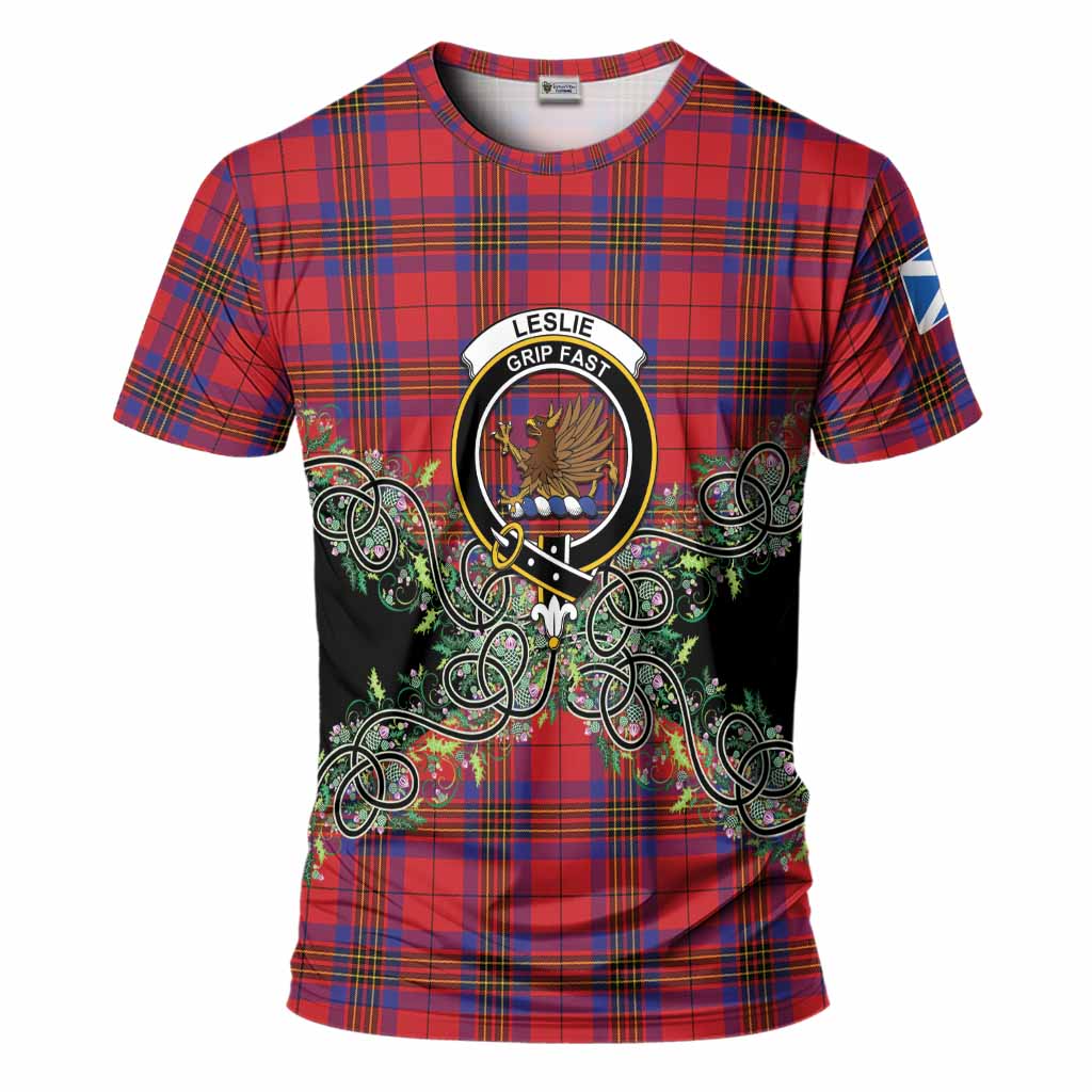 Leslie Tartan T-Shirt Thistle Scottish Spirit