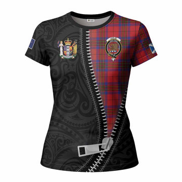 Leslie Tartan Women T shirt New Zealand Pattern Unique Zipper Stylized