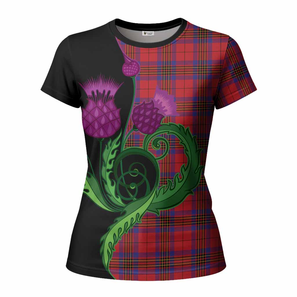 Leslie Tartan Women T shirt Traditional Scottish Thistle