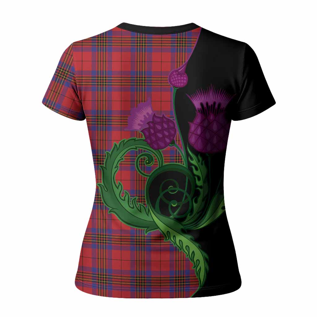 Leslie Tartan Women T shirt Traditional Scottish Thistle