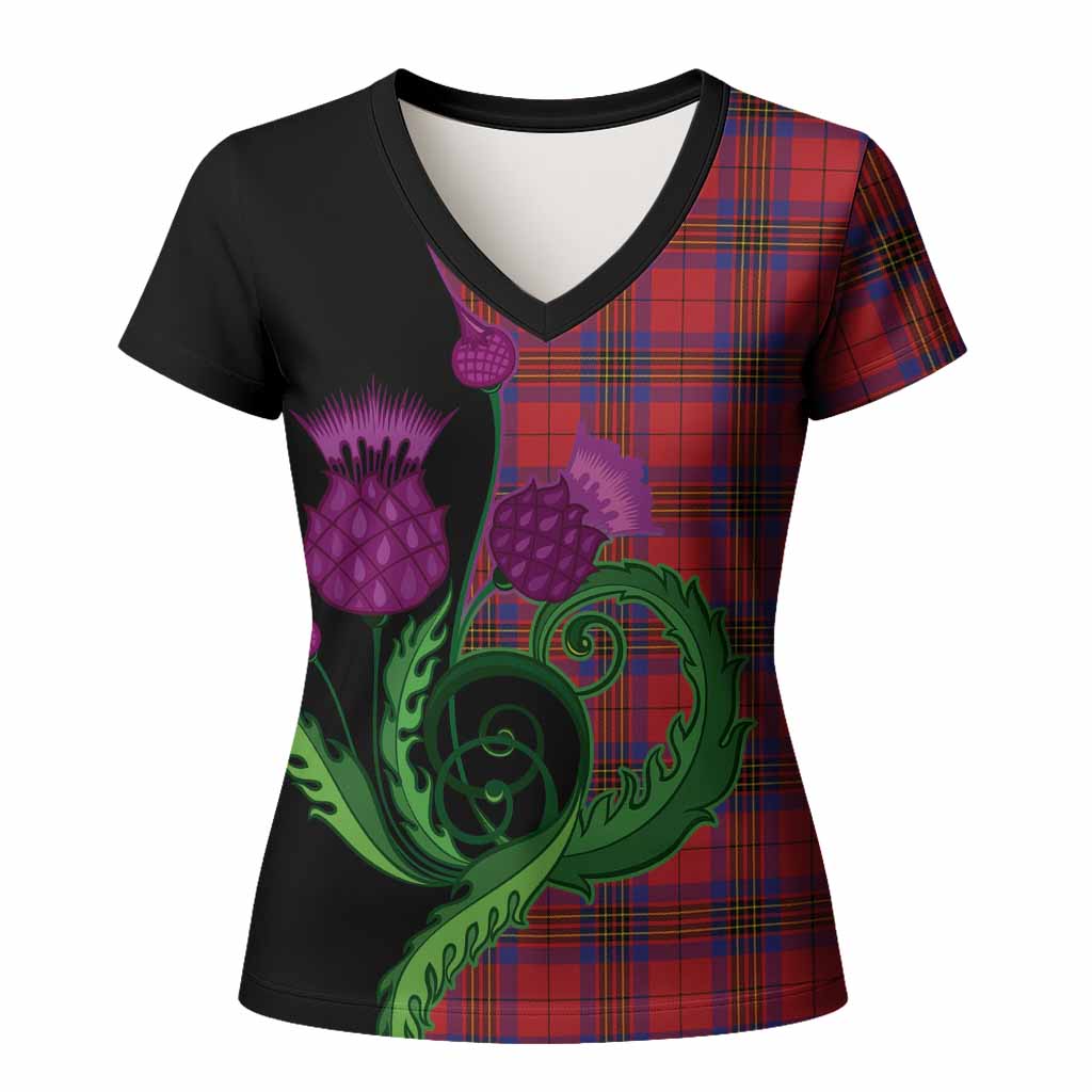 Leslie Tartan Women T shirt Traditional Scottish Thistle