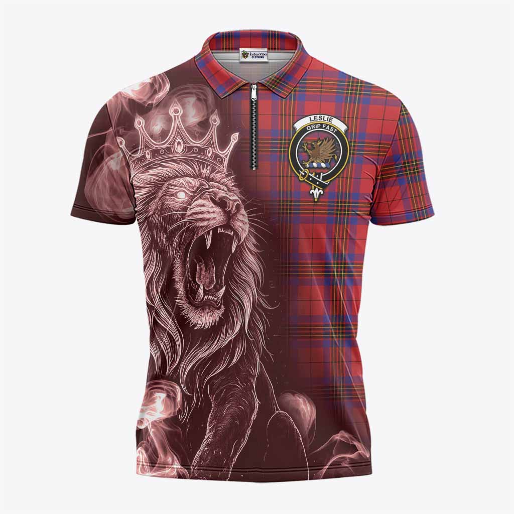 Leslie Tartan Zipper Polo Shirt Roaring Lion Heritage